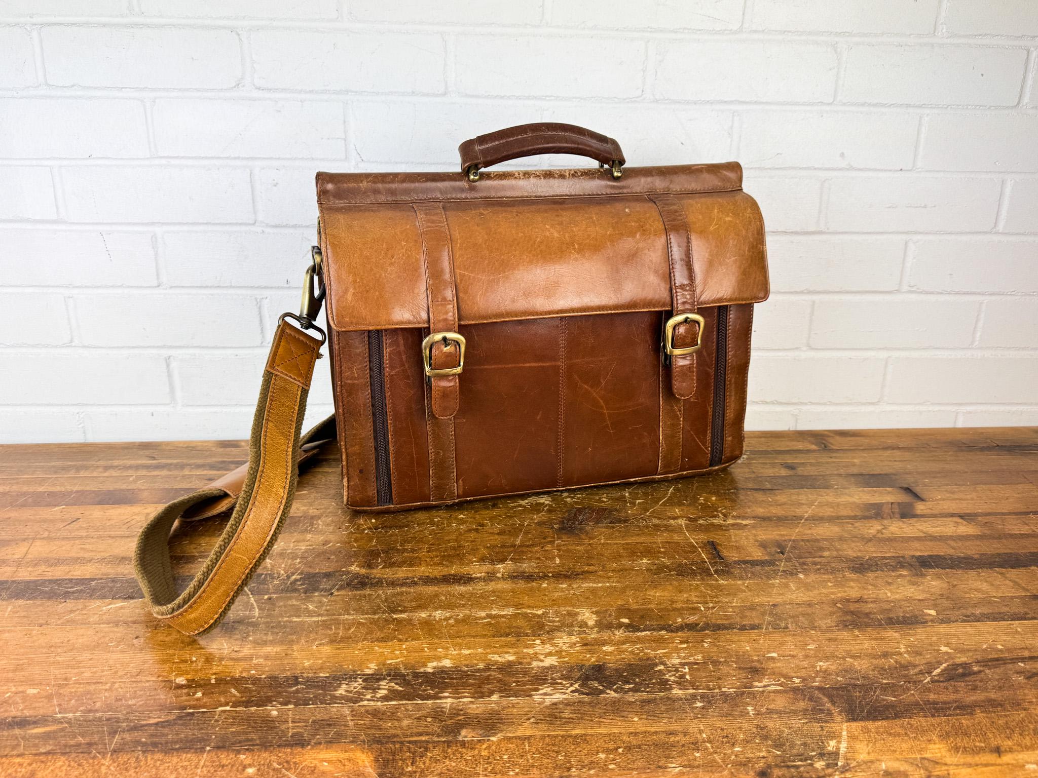 Vintage Wilson Leather Briefcase - Etsy