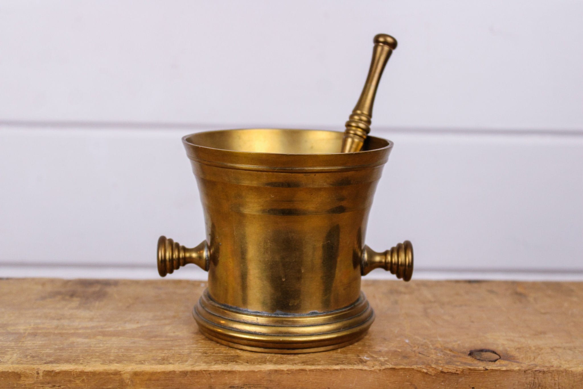 Vintage Brass Mortar and Pestle Made in Korea Pharmacist Gift Etsy