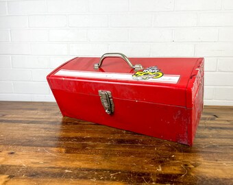 希少廃盤美品！Red's Box The Complete Works Of Vintage 1980s Vermont American Red Metal Toolbox – Dick Simon Indy