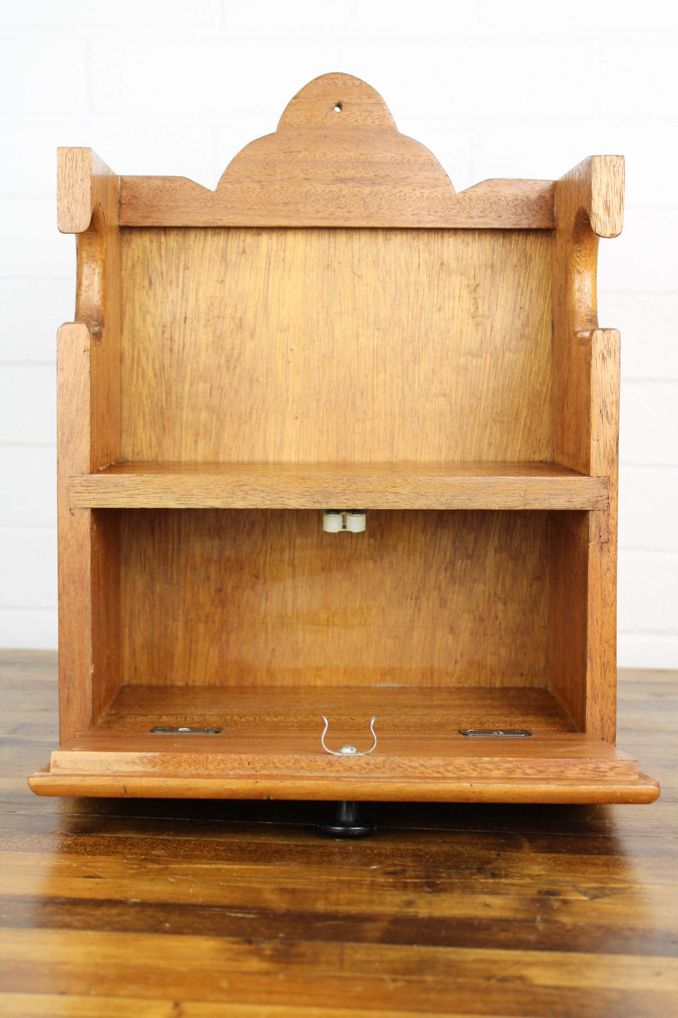 Vintage Wood Tabletop Bookshelf with Compartment Kitchen Etsy