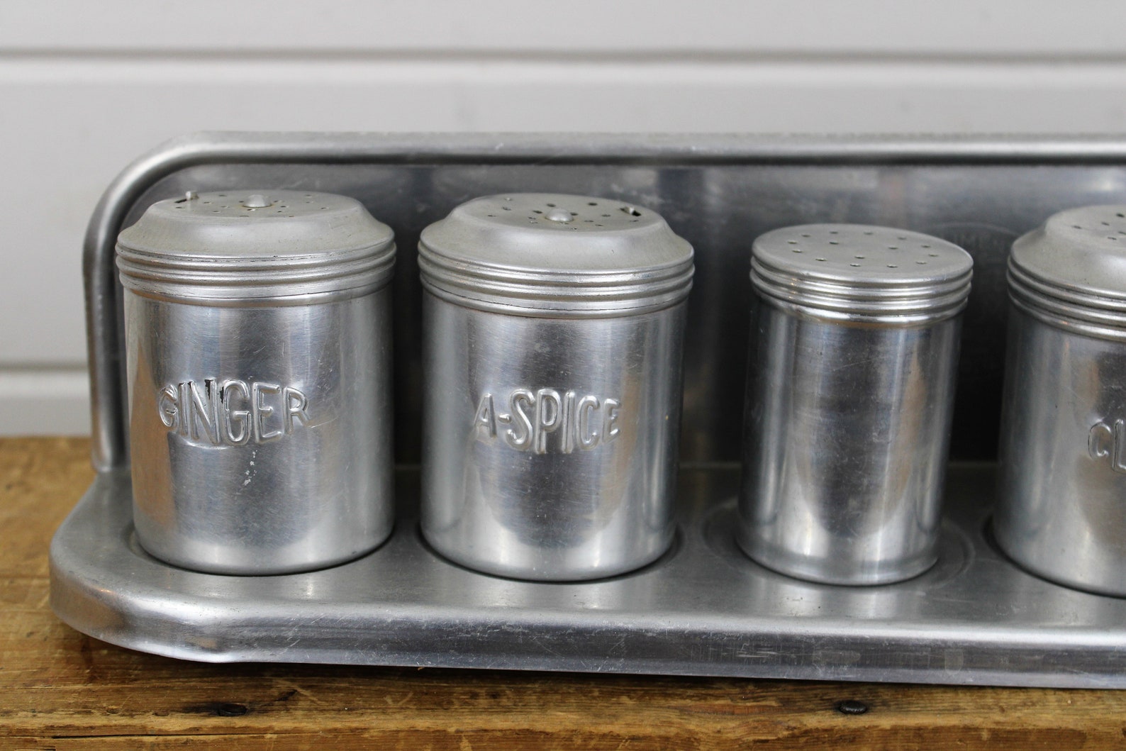 Vintage Aluminum Java Coffee Mills Hanging Spice Shelf Perfect Etsy