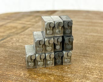 One Vintage Metal Letterpress Question Mark Block ? Newspaper Type Print Set Metal Salvage Shaped Like A Question Mark