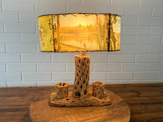 サボテンランプSTAR CACTUS LAMPS Mid Century Cholla Cactus Lamp That Plugs in Fishing Decor - Etsy