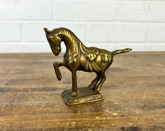 5" Vintage Brass Horse Figurine Horse Gifts Horse Owner Gift Little Horse Small Horse