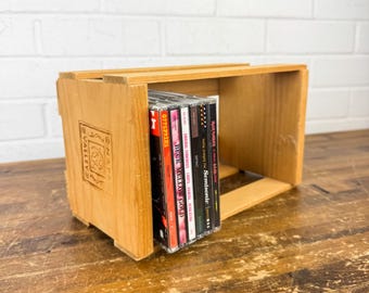 Vintage Napa Valley Wood Storage Display Container or CD Holder Vintage Napa Valley Wood Storage Display Container or CD Holder