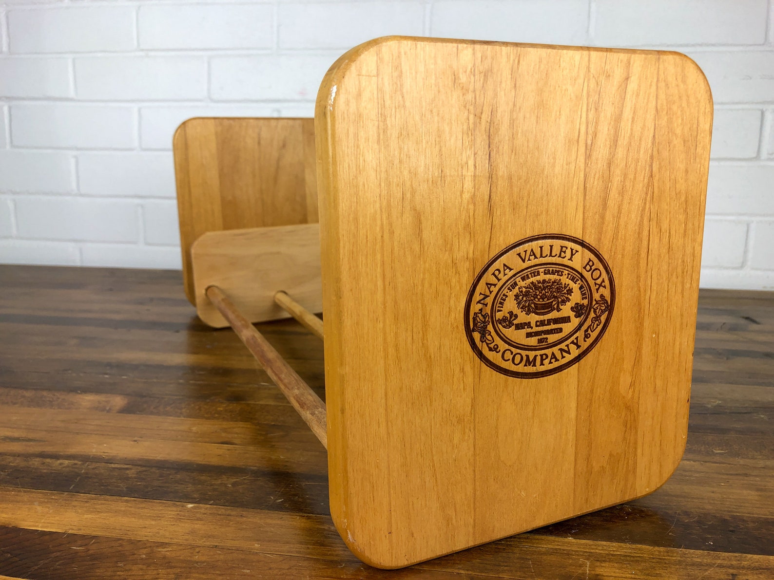 Vintage Wood Compact Disc Holder from Napa Valley Box Company Etsy