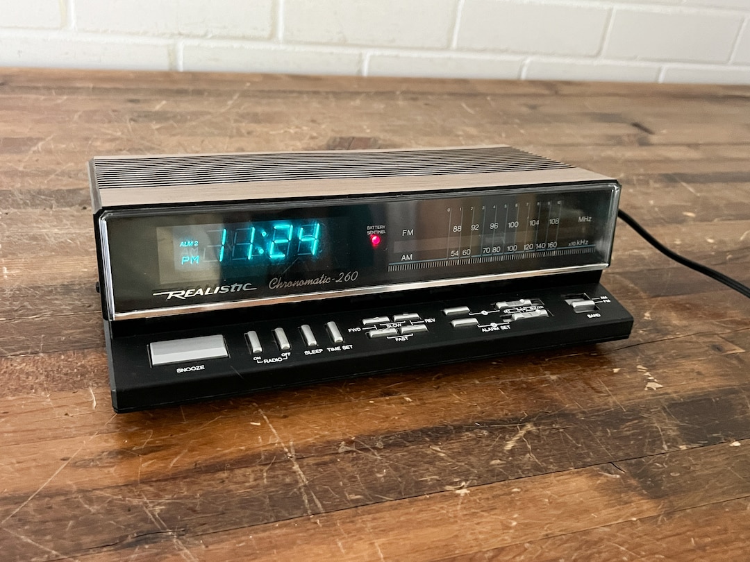 Working Vintage Realistic Chronomatic Clock Radio Digital Alarm Clock ...