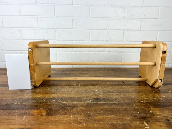 Vintage Wooden CD Storage Rack Authentic Napa Valley Small
