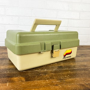 Vintage Plano Plastic Yellow Fishing Tackle Box w/1 Tray 6