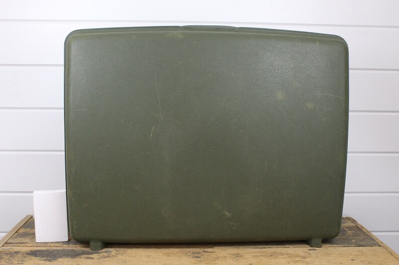 Textured Hard Plastic with Silver Accents Samsonite Saturn Large Vintage Dark Green Samsonite Luggage Samsonite Suitcase