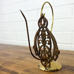 Vintage Rusty Black Metal Receipt Wall Spike Hanging Bill Spike Spindle Authentic Paper Spike Thing That Holds Receipts
