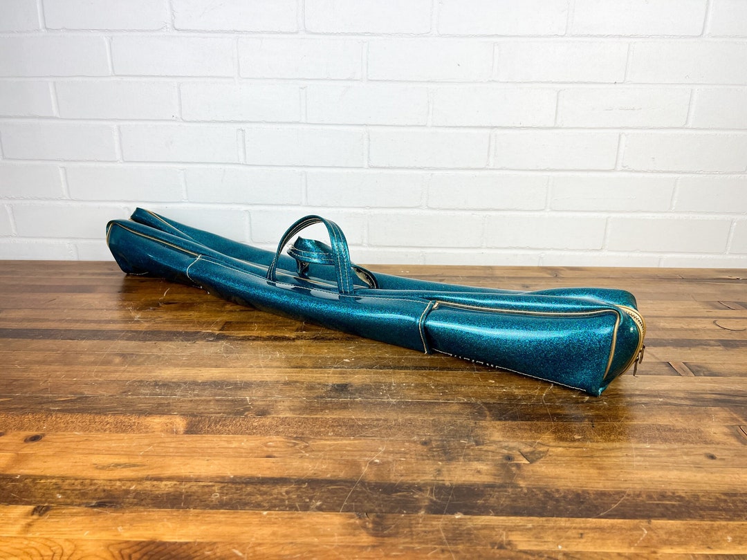 30 Vintage Glitter Blue Baton Case Twirling Baton and Marching Band Bag