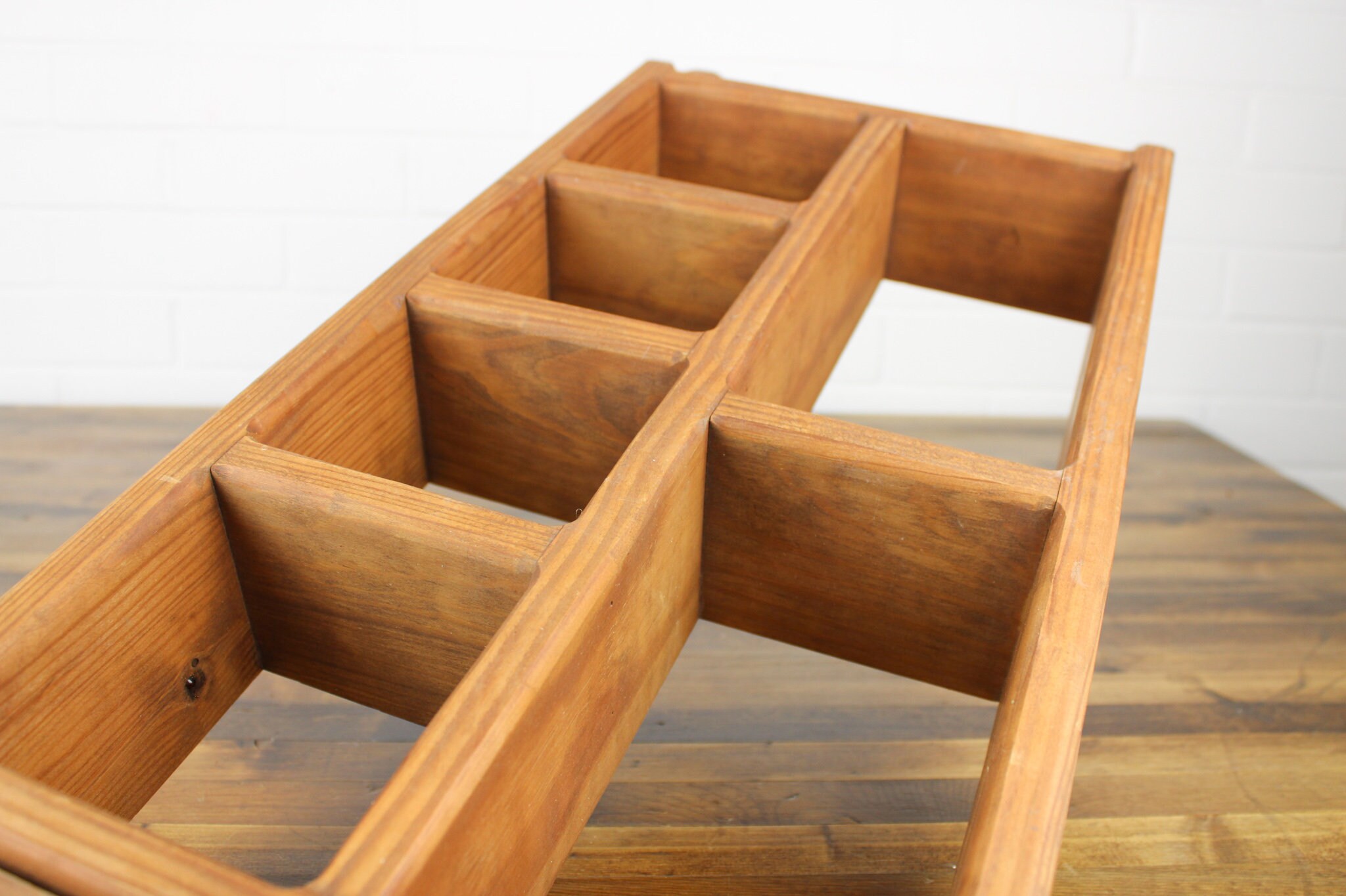 Estante de exhibición de madera delgada vintage de 33 pulgadas | Etsy