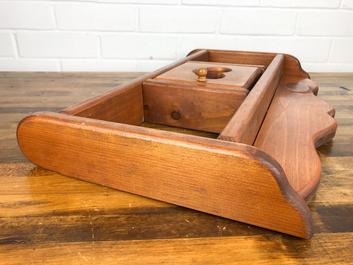 20 x 12 Vintage Wooden Wall Shelf with Dowel Rod and Heart Etsy