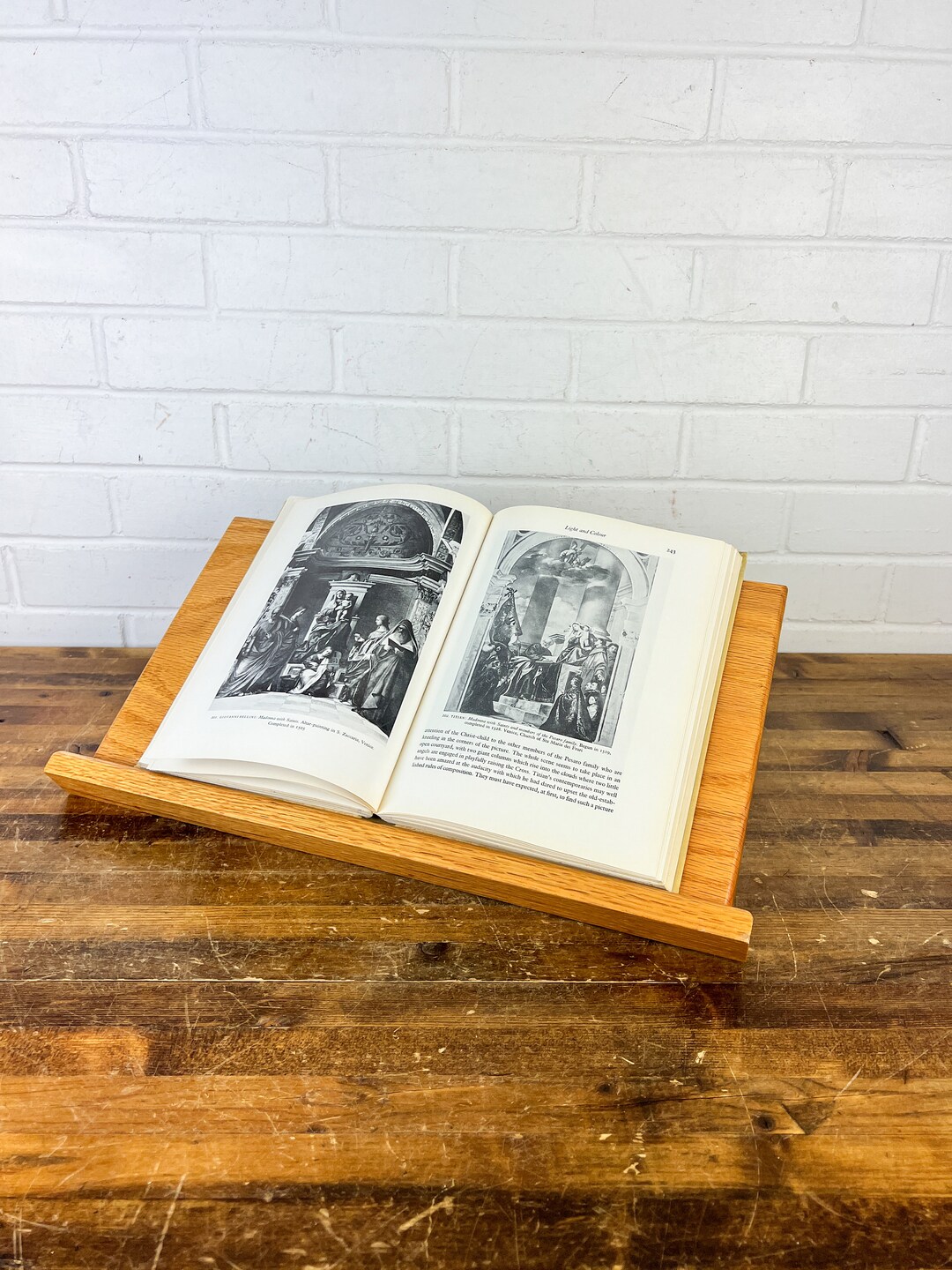 Vintage Wood Tabletop Book Stand for Counter Book Holder for Etsy