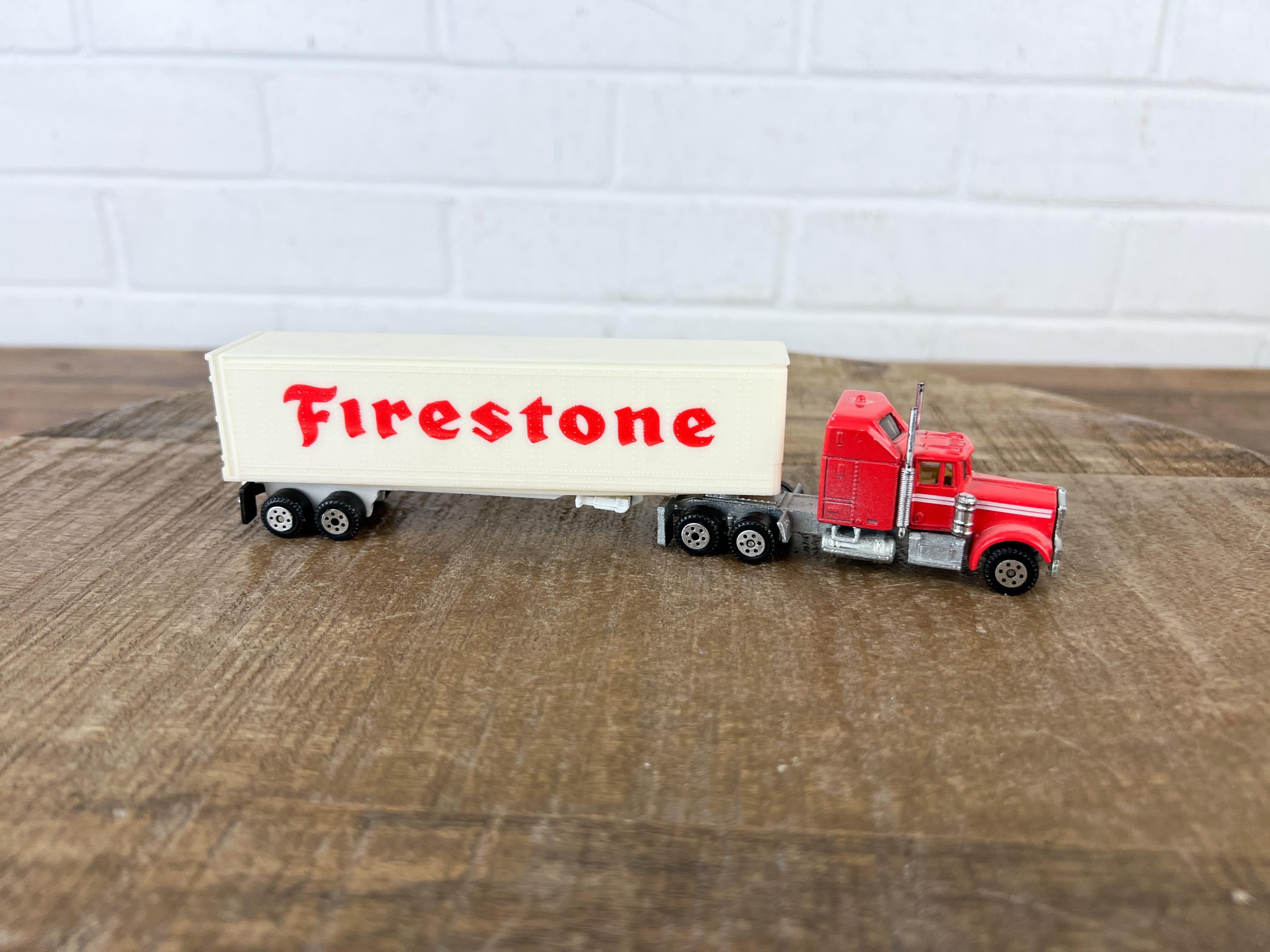 Firestone used ブリキ トラック きまる ミニカー ファイヤ
