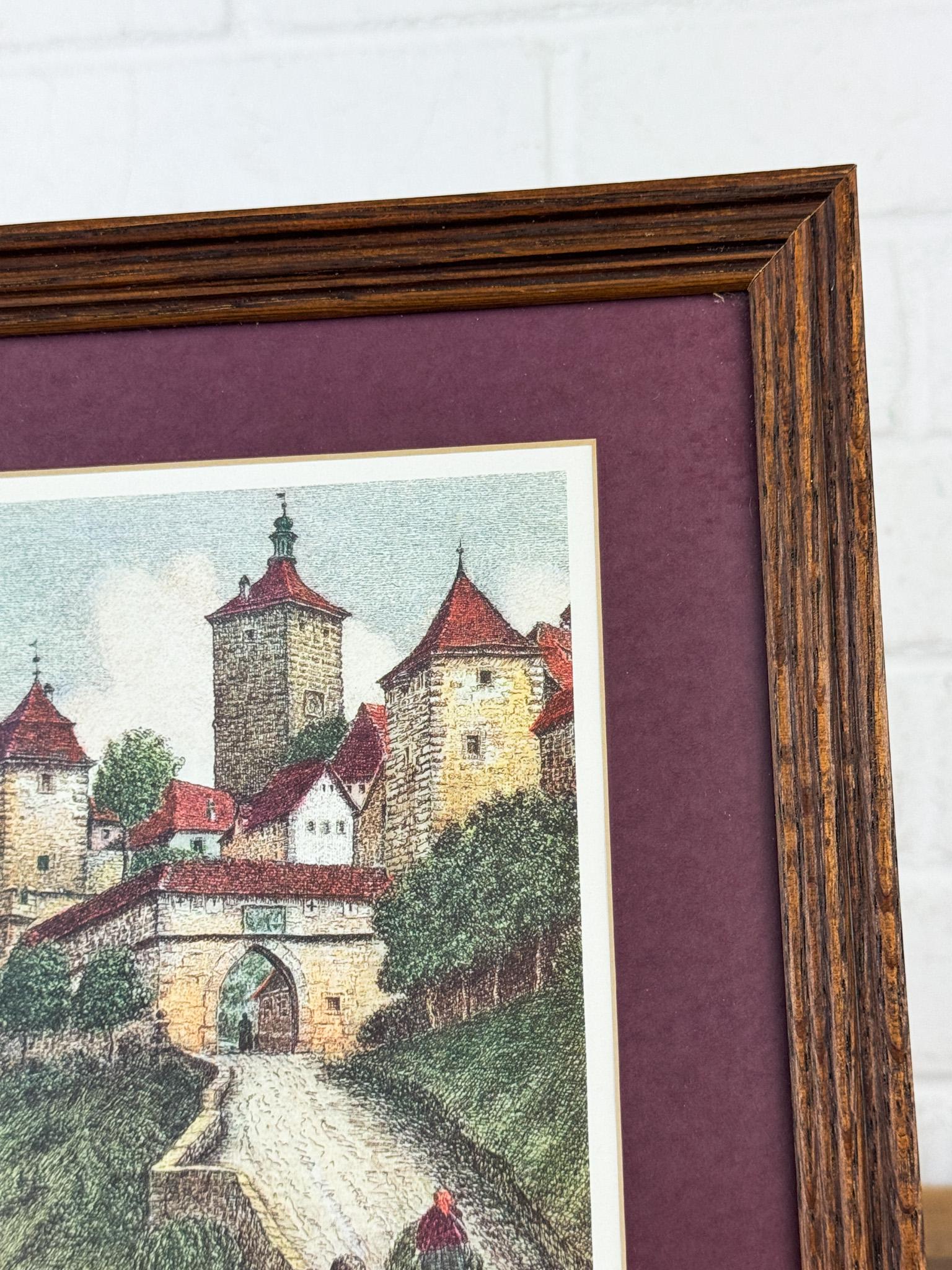 Ernst Geissendorfer Hand-colored Etching “rothenburg Tor” • Signed