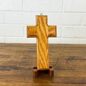6&quot; Simple Vintage Wooden Wall Cross Christian Wall Hanging Cross Brown Religious Decor