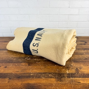 Vintage Wool Blanket Us Navy - Etsy