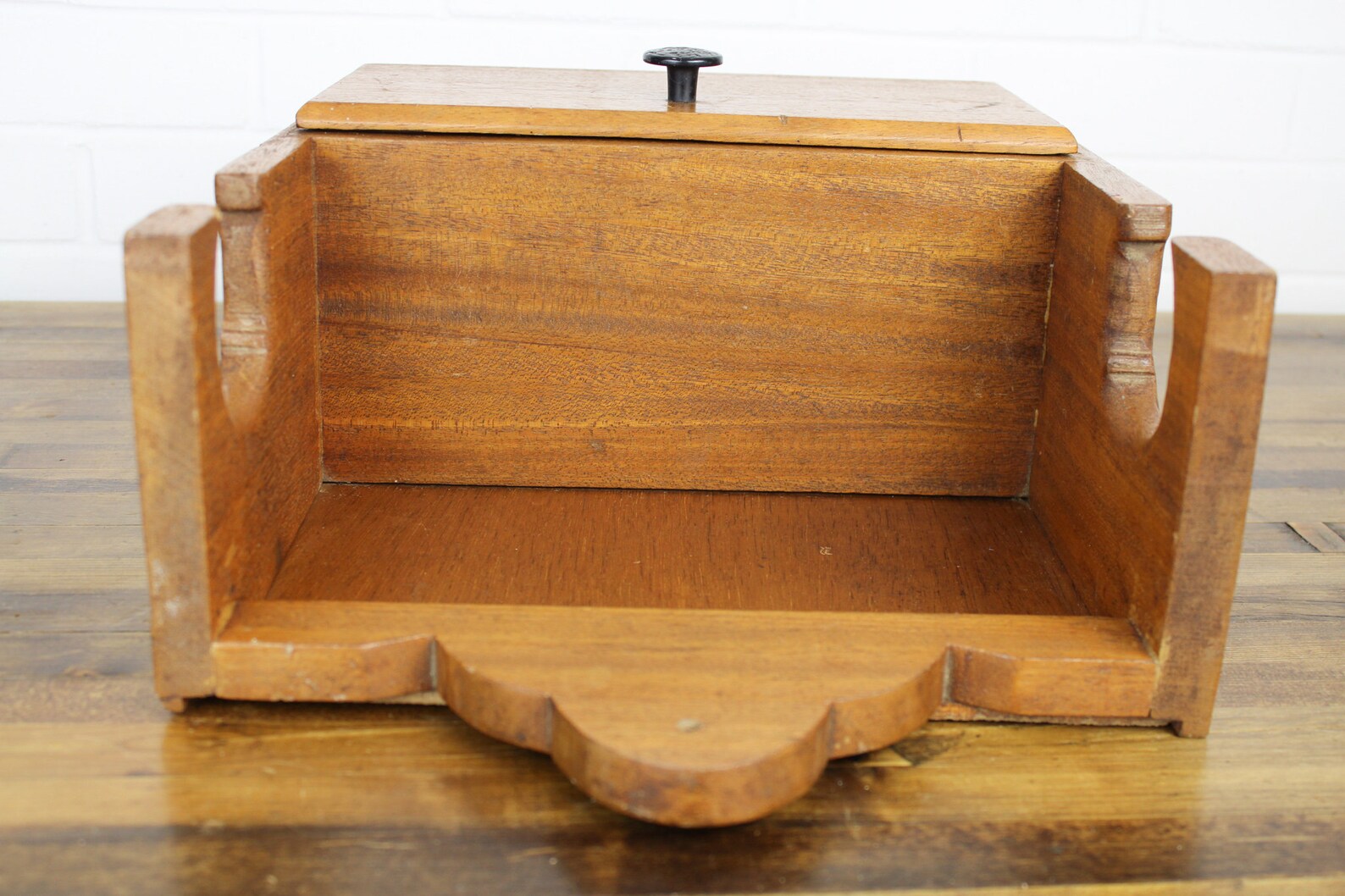 Vintage Wood Tabletop Bookshelf with Compartment Kitchen Etsy
