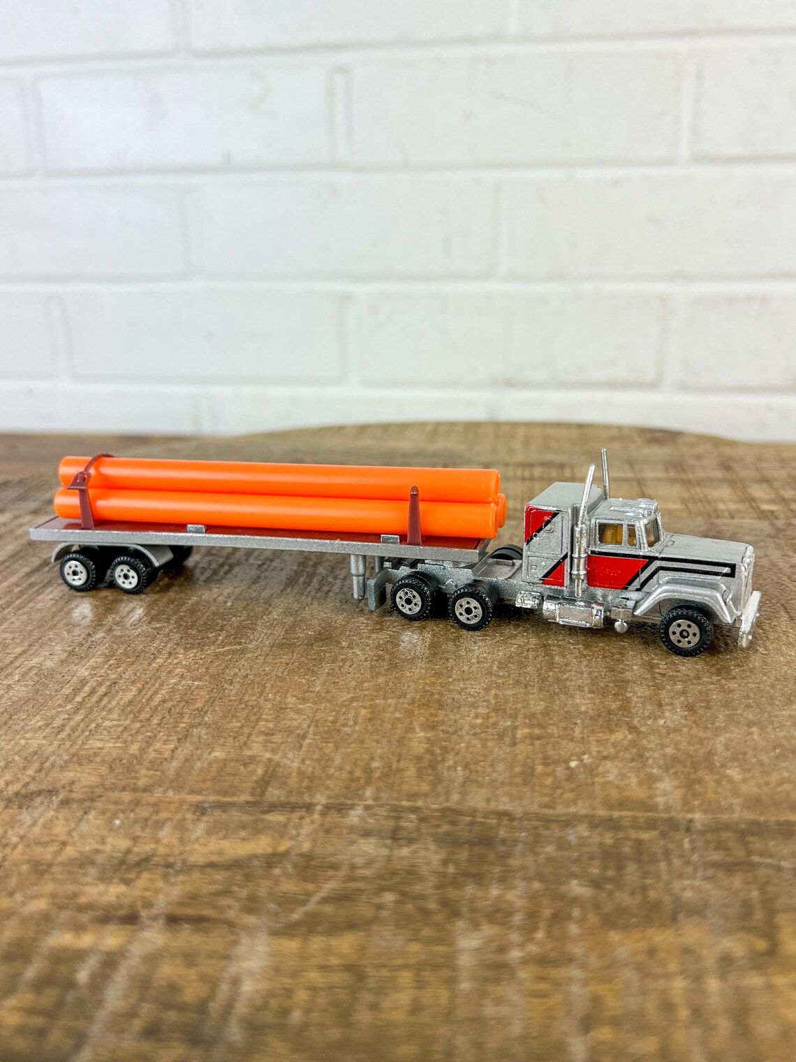 Vintage Road Champs Silver Mack Semi Truck With Trailer Mighty Macks ...