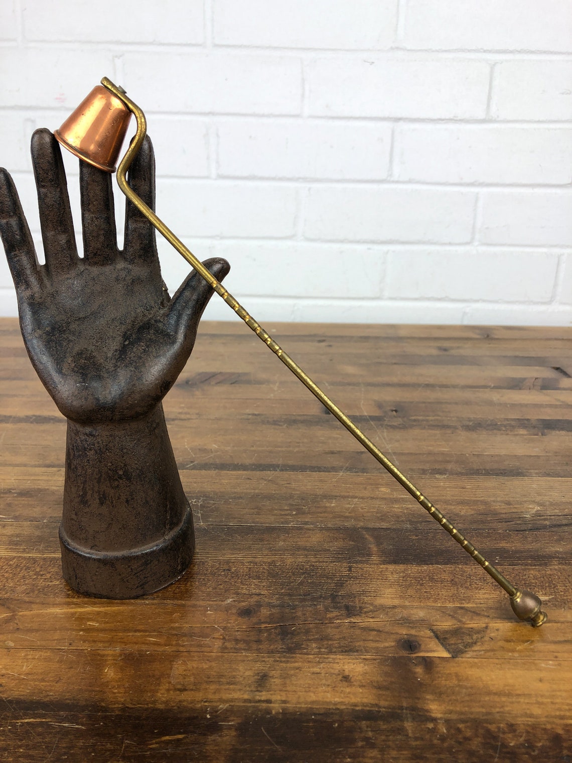 Vintage Brass and Copper Candle Snuffer with Copper Hood and Etsy