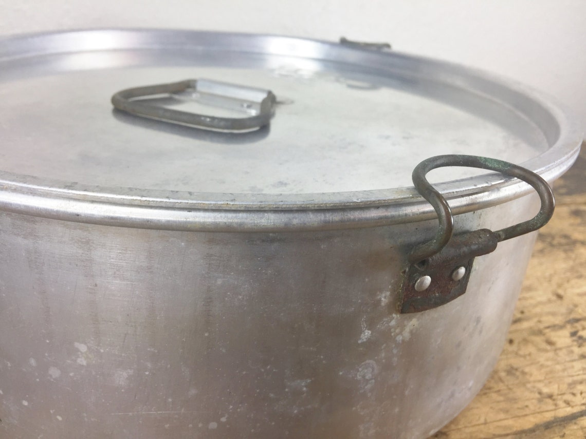 1944 US Army Aluminum Cook Pot / Pan with Lid Military S.M.Co. Etsy