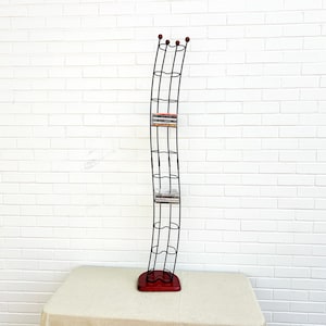 Vintage Atlantic Wave 110 CD Tower – Retro Metal & Wood CD Storage