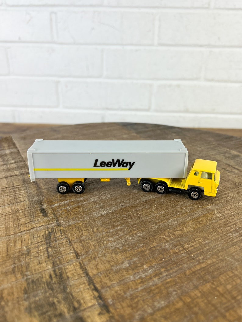 Vintage Yatming Yellow Semi Truck With Trailer Leeway Diecast 1970s ...