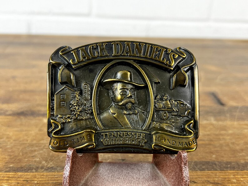 1980s Vintage Brass Jack Daniels Tennessee Whiskey Belt Buckle Etsy