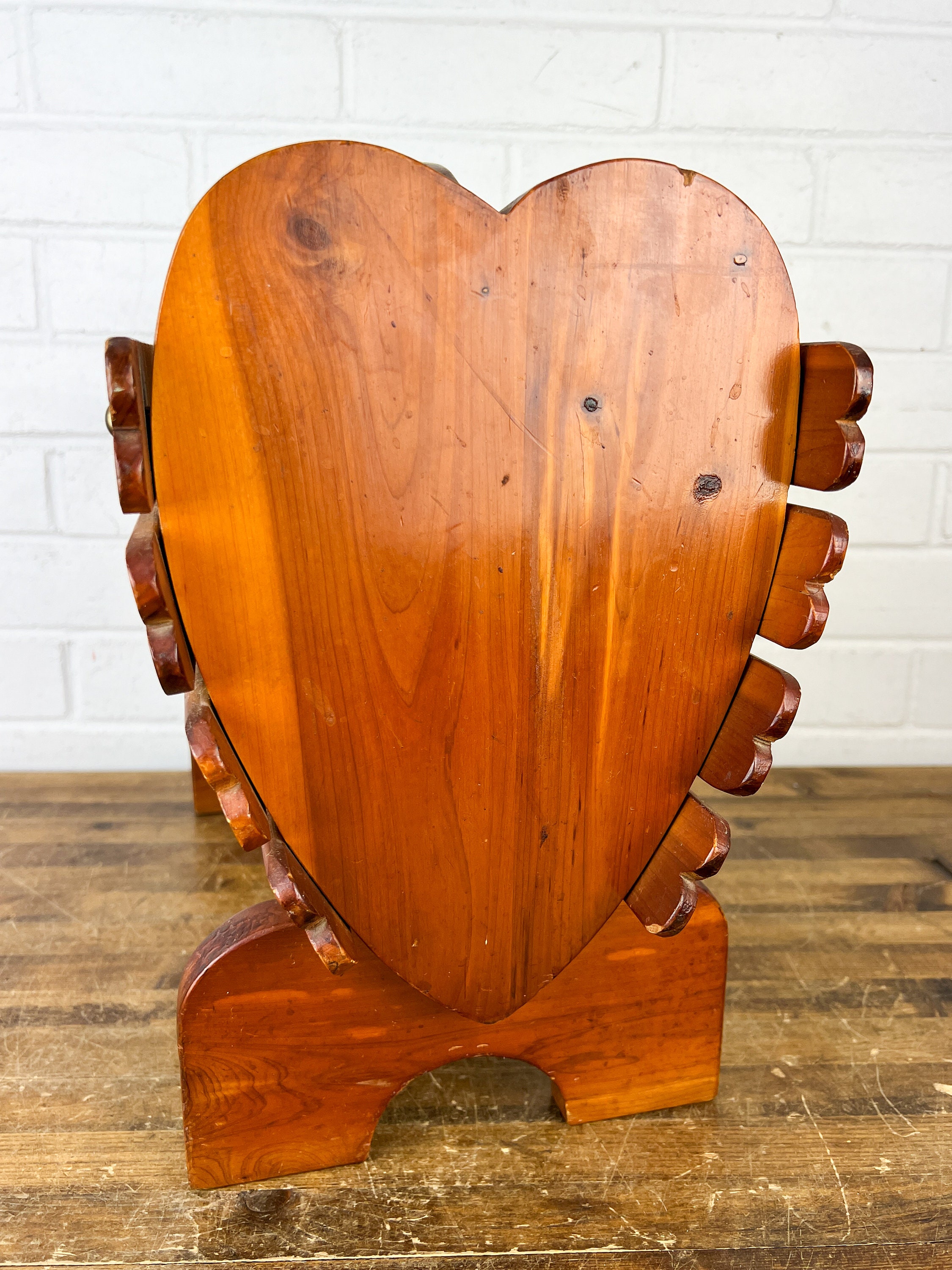 Vintage Cedar Wood Magazine Rack Old Wooden Floor Magazine Stand