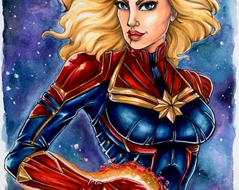 Captain Marvel, Carol Danvers 11x17 inch Poster Print