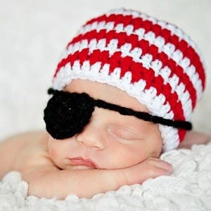 Crochet Photo Prop, Newborn Costume, Pirate Costume, Pirate Outfit, Nautical Baby Shower Gifts, Nautical Photo Props, Baby Pirate