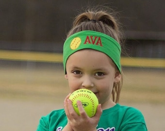 Softball Headband, Baseball Headband, Softball Accessory, Active Wear, Embroidered Headband, Custom Headband, Monogrammed Headband