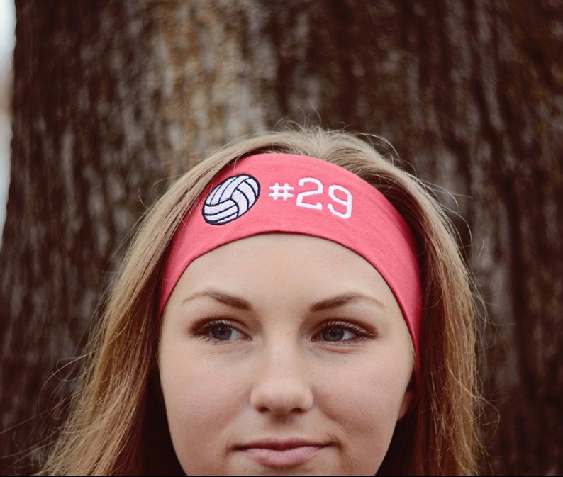 Volleyball Headband Team Headbands Volleyball Embroidered Etsy