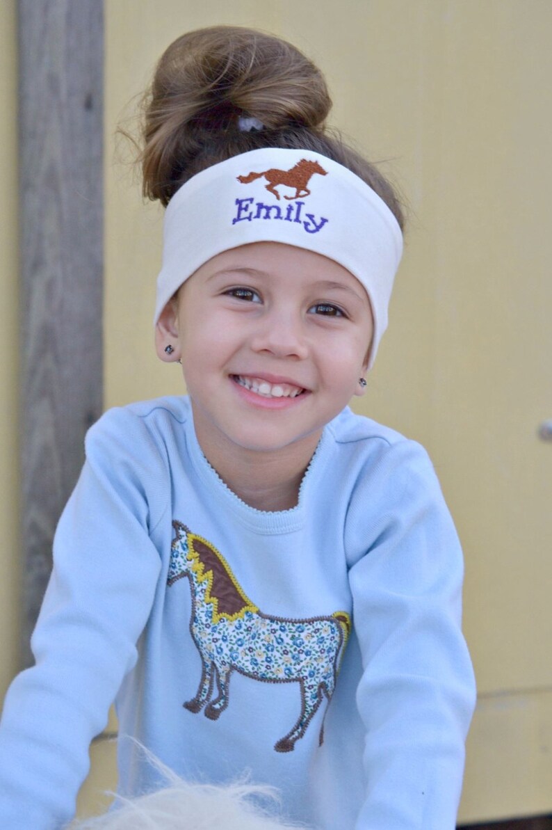 Horse Headband Embroidered Headband Equestrian Headband or Etsy