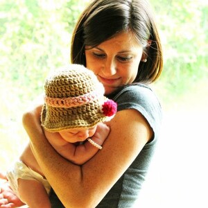 Crochet Pattern for Fisherman Bucket Hat Includes Fish and Bobble for Newborn Photography Prop Set or Fisherman Costume image 3