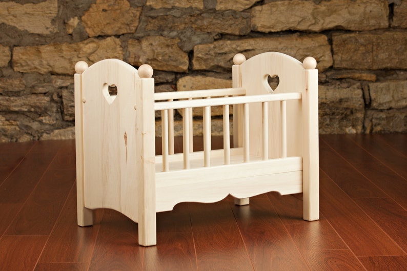 wooden toy crib