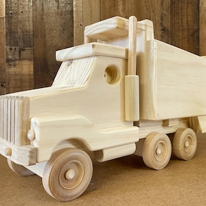 Handmade Wooden Dump Truck Toy