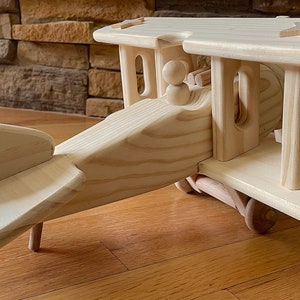 Handmade  Wooden Biplane Toy