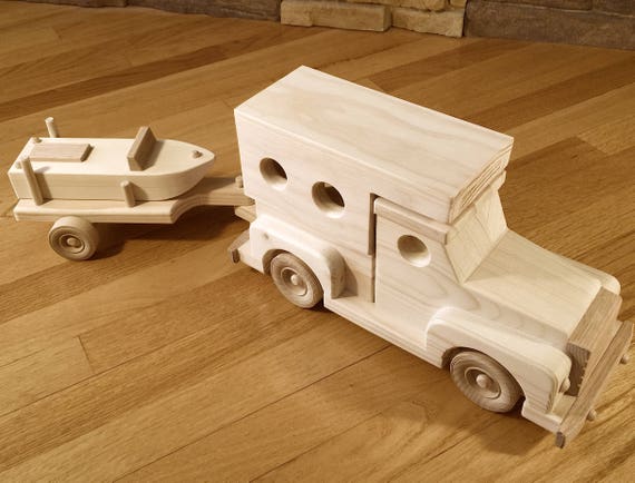 truck and boat trailer toy