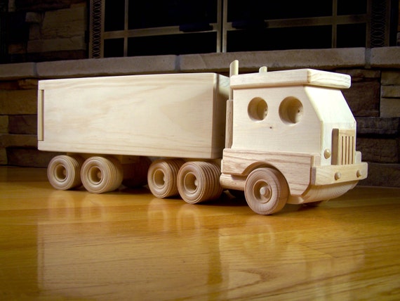 wooden semi truck