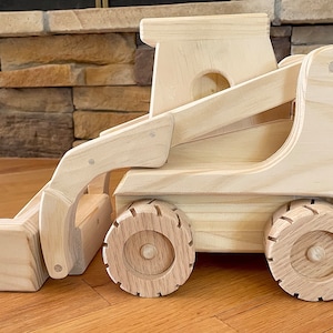 Handmade  Wooden Bobcat, Skid Steer Toy