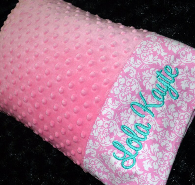 Pink Dot Minky Pillowcase Travel size or Standard size Etsy