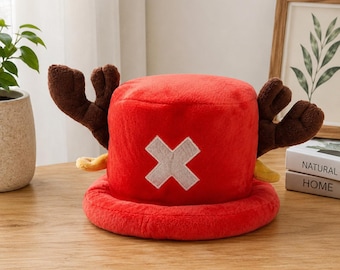 Tony Chopper Plush Hat, 20cm Anime Cosplay Cap | Kawaii Character Costume Hat
