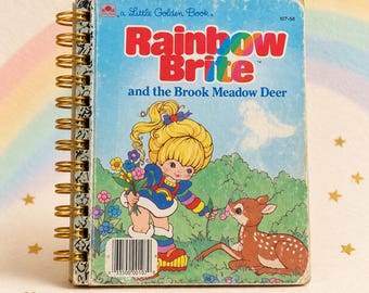 Rainbow Brite Little Golden Book Journal, Spiral-Bound Notebook, 80s Nostalgia Gift