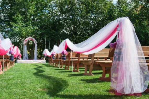 Items Similar To Wedding Arch Drape Scarves 108 Wide Tulle