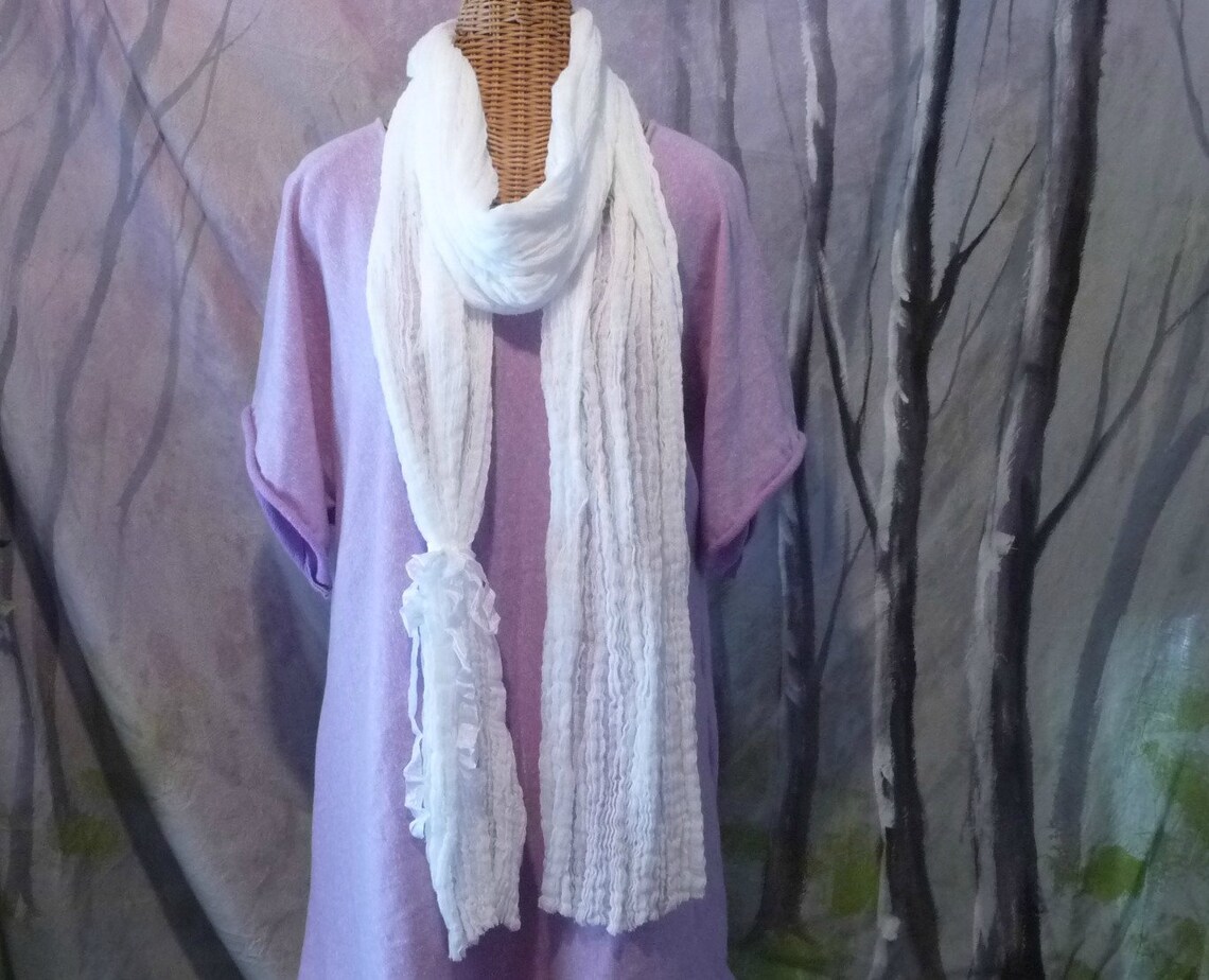 White Sands Scarf Oversized Rustic Shawl Beach Long Cotton | Etsy
