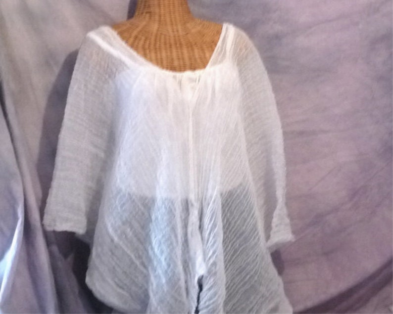 Womens White 7x Short Petite One Size Muumuu Full Figure 8x Cover Up Coverup 6x Oversized Cotton Plus Size Tunic Caftan