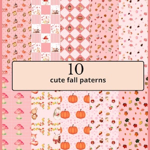 Cozy fall patterns/ digital paper